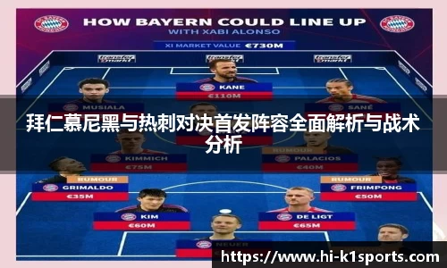 拜仁慕尼黑与热刺对决首发阵容全面解析与战术分析